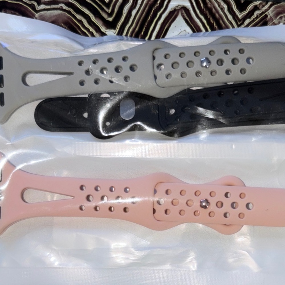 Set of Three Silicone Apple Watch Bands